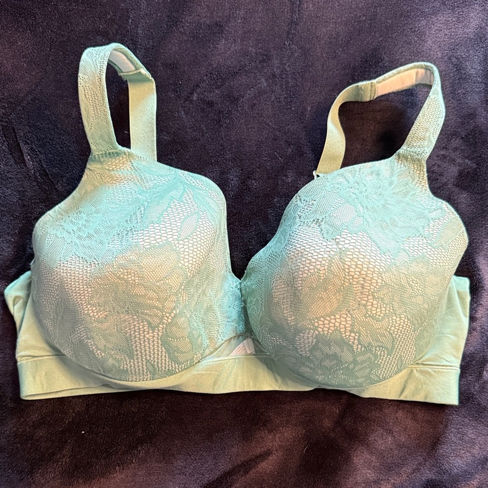 Cacique green Lace Bra